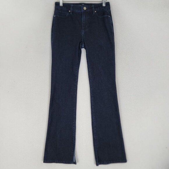 WHBM Jeans Womens 2 Blue The Skinny Flare Leg Dark Wash Mid Rise Casual Denim - Picture 1 of 13